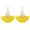 Handmade macrame earrings yellow