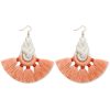 Handmade macrame earrings light orange