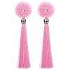 Flower macrame earrings pink